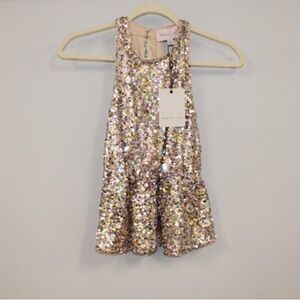 Adelyn Rae Sequin Top - Gold and Silver
